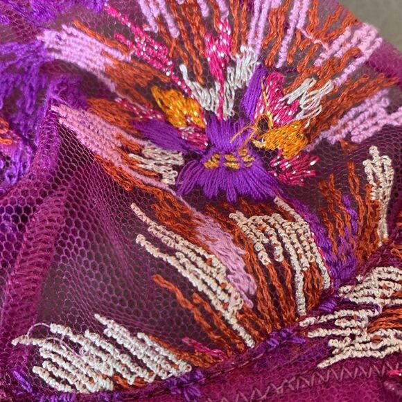 Cosabella 34F Maasai Balconette Bra Lace Embroidery Underwire Berry Pink-Multi - Picture 2 of 15